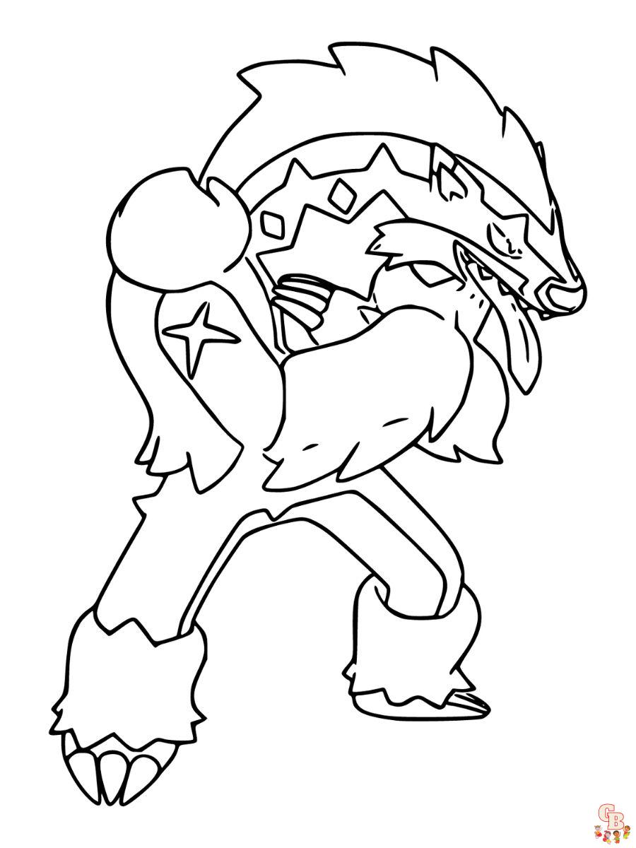 Obstagoon coloring page