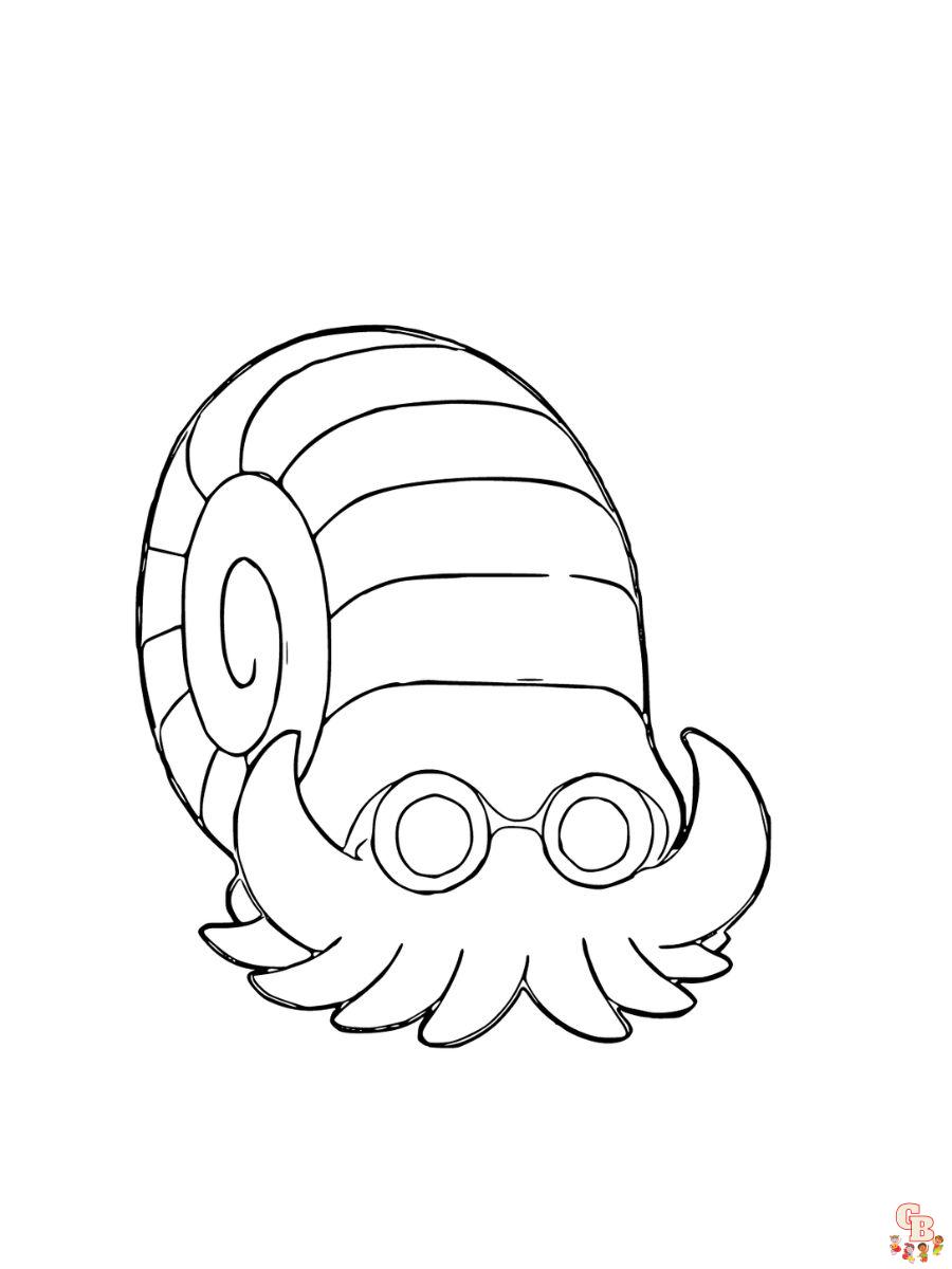 Omanyte coloring pages