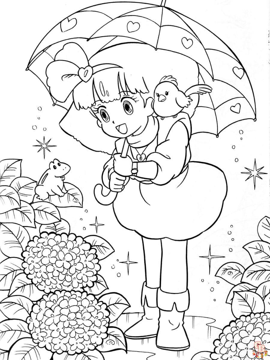 Página para colorir da princesa Minky Momo
