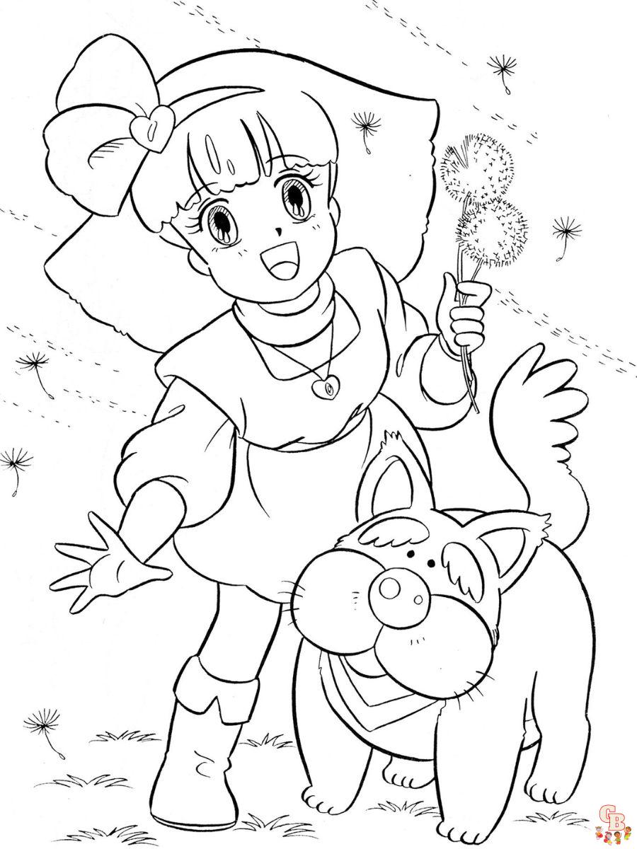 Dibujos para colorear princesa Momo Minky