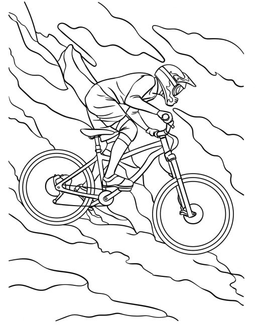 Printable Biking Coloring Pages Free For Kids And Adults