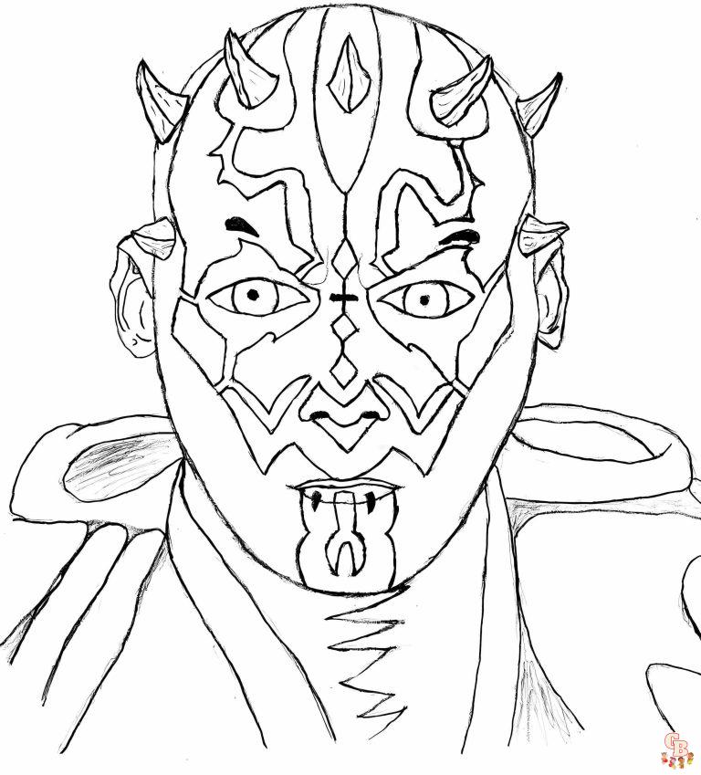 Printable Darth Maul Coloring Pages Free For Kids And Adults