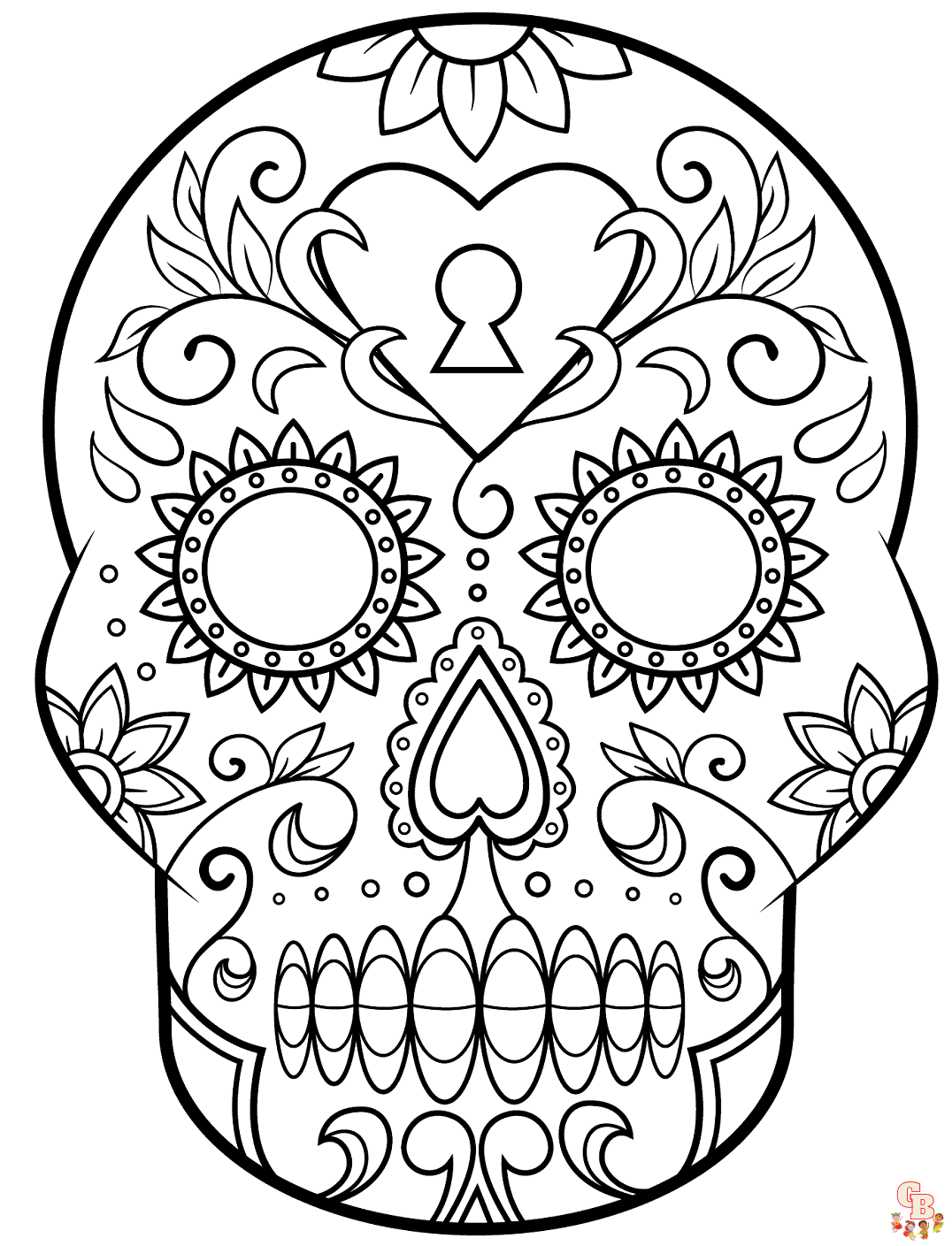 Printable Day of the dead coloring sheets