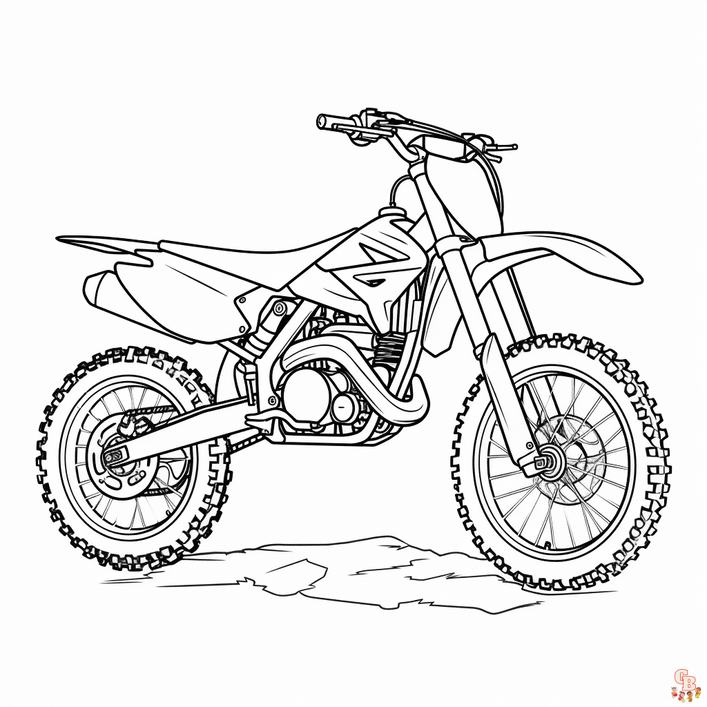 Desenho de Motocicleta Honda Suja para colorir