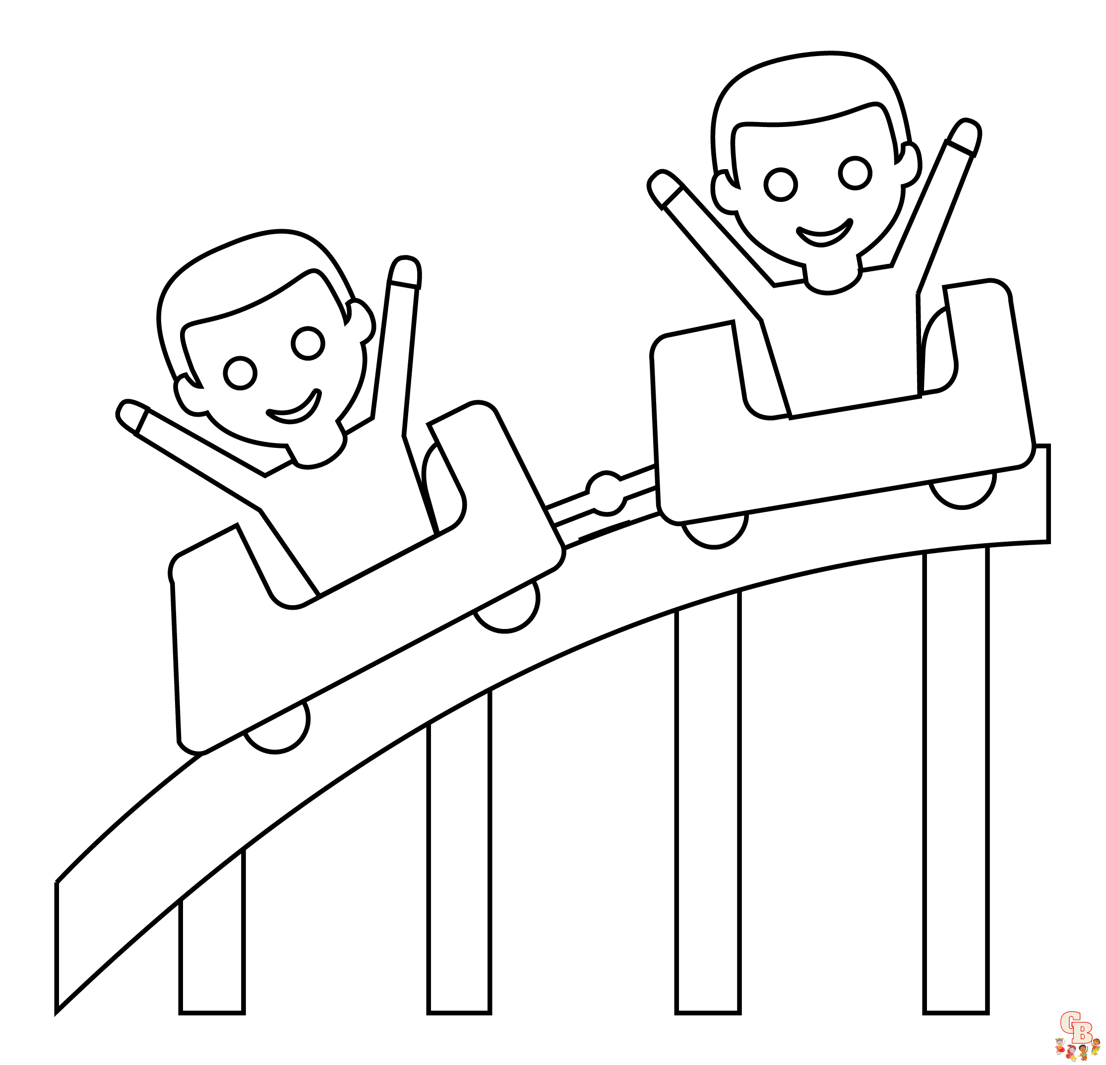 Roller Coaster Coloring Pages
