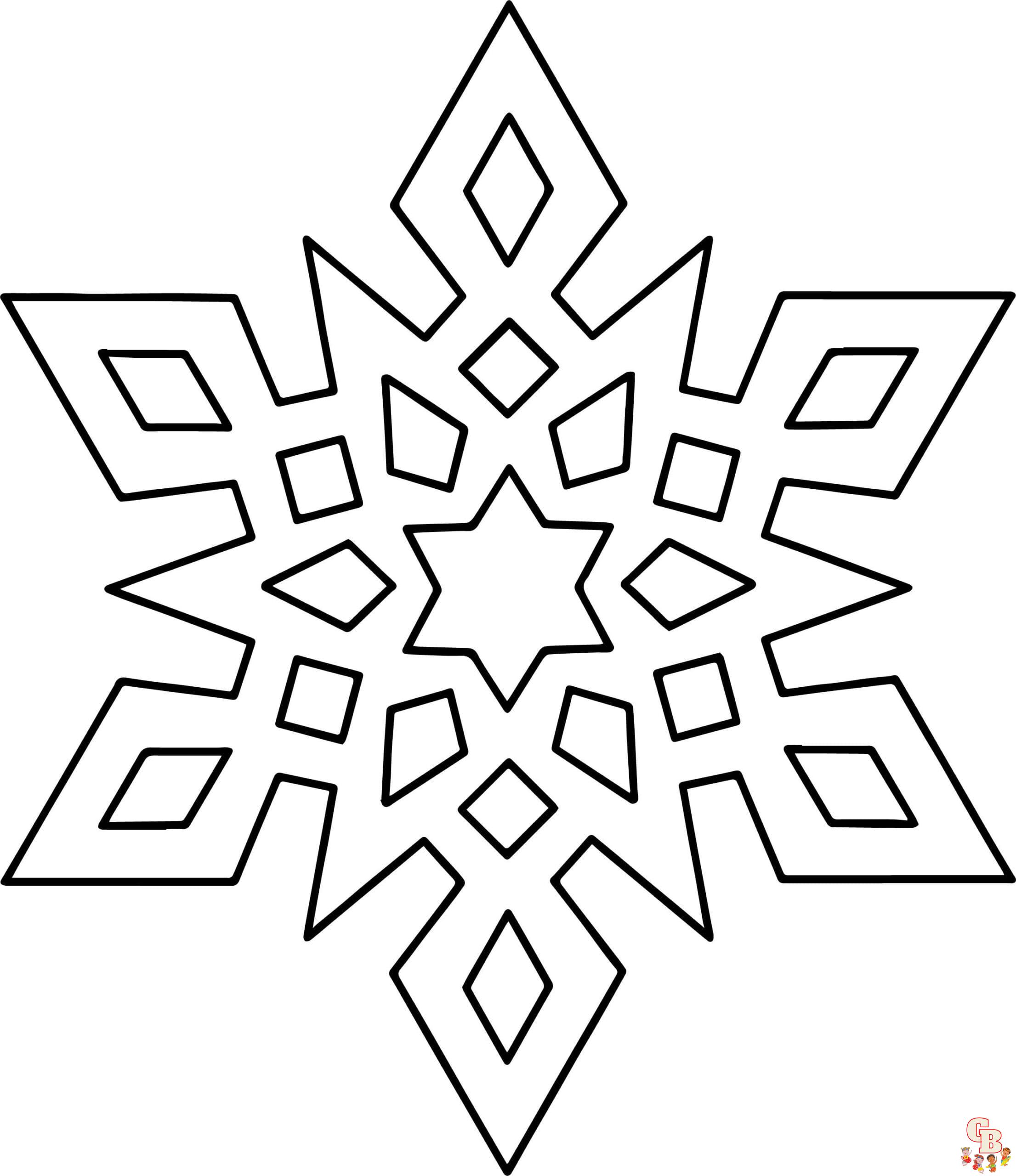 Printable Snowflake coloring sheets