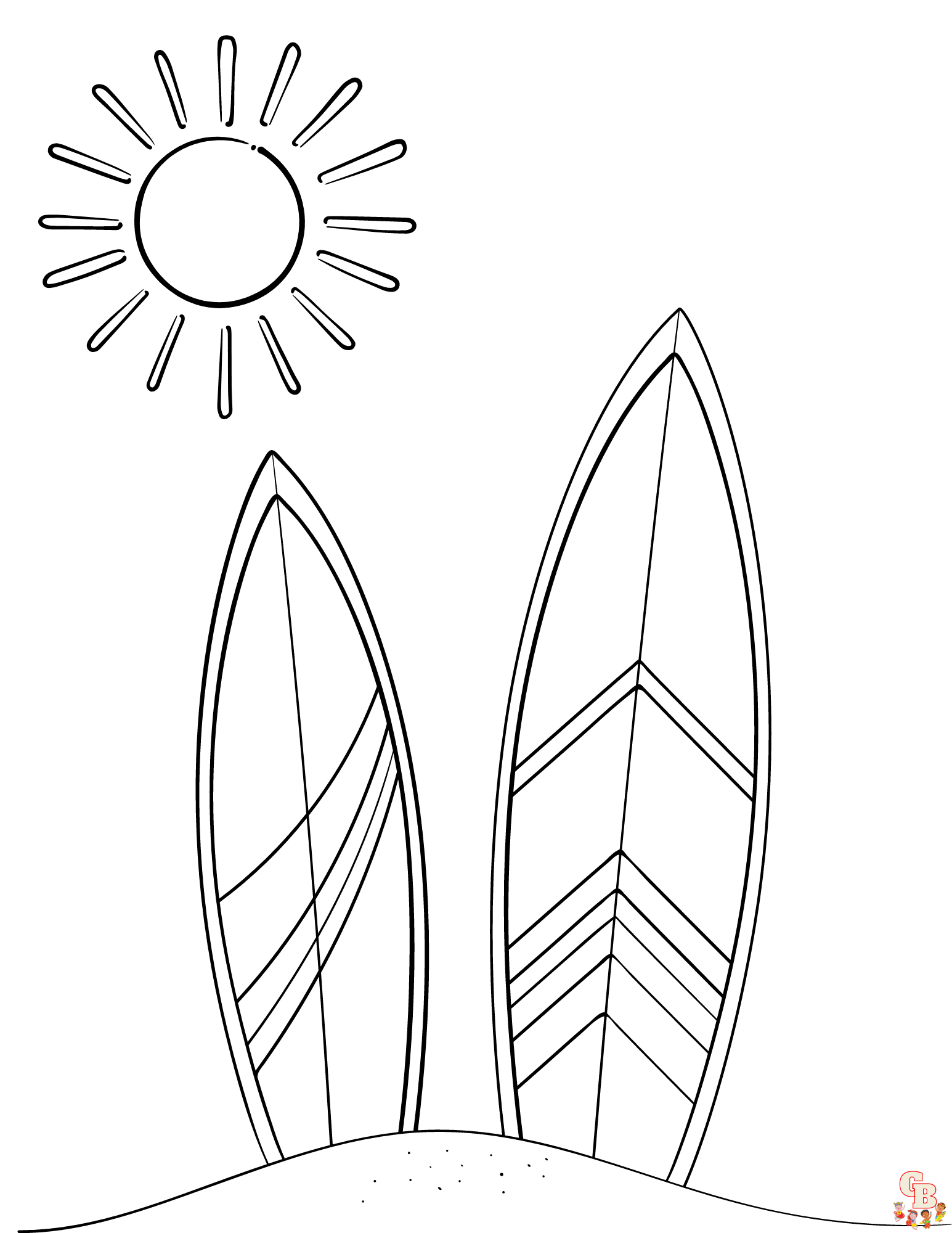 Surfboard Coloring Pages