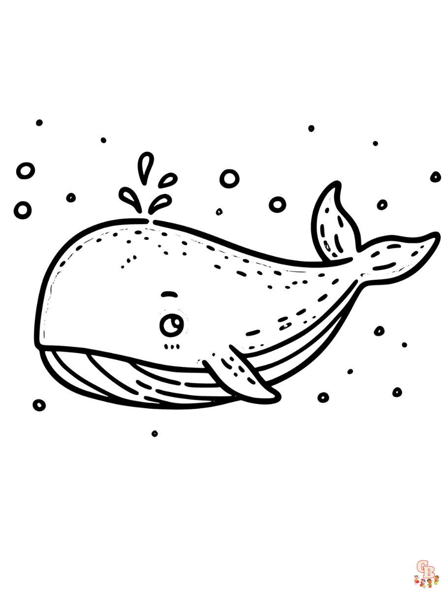 Printable blue whale coloring pages