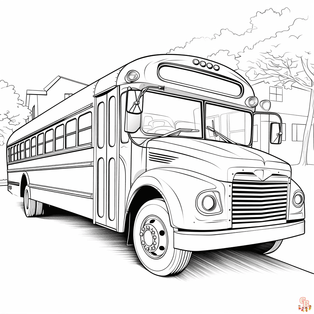 Printable school bus coloring pages