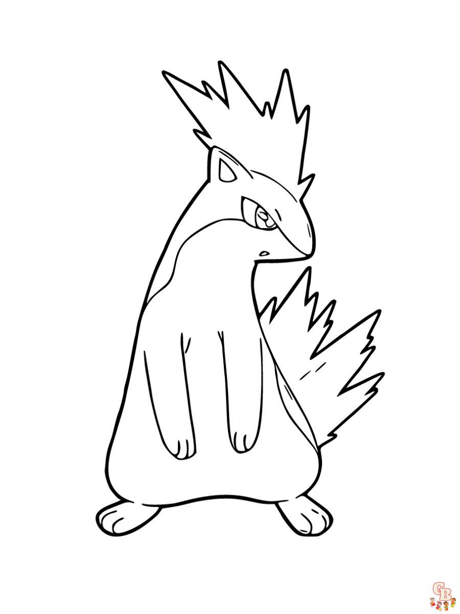 Quilava coloring page