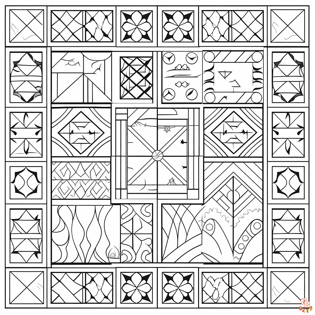 Quilt Coloring Pages