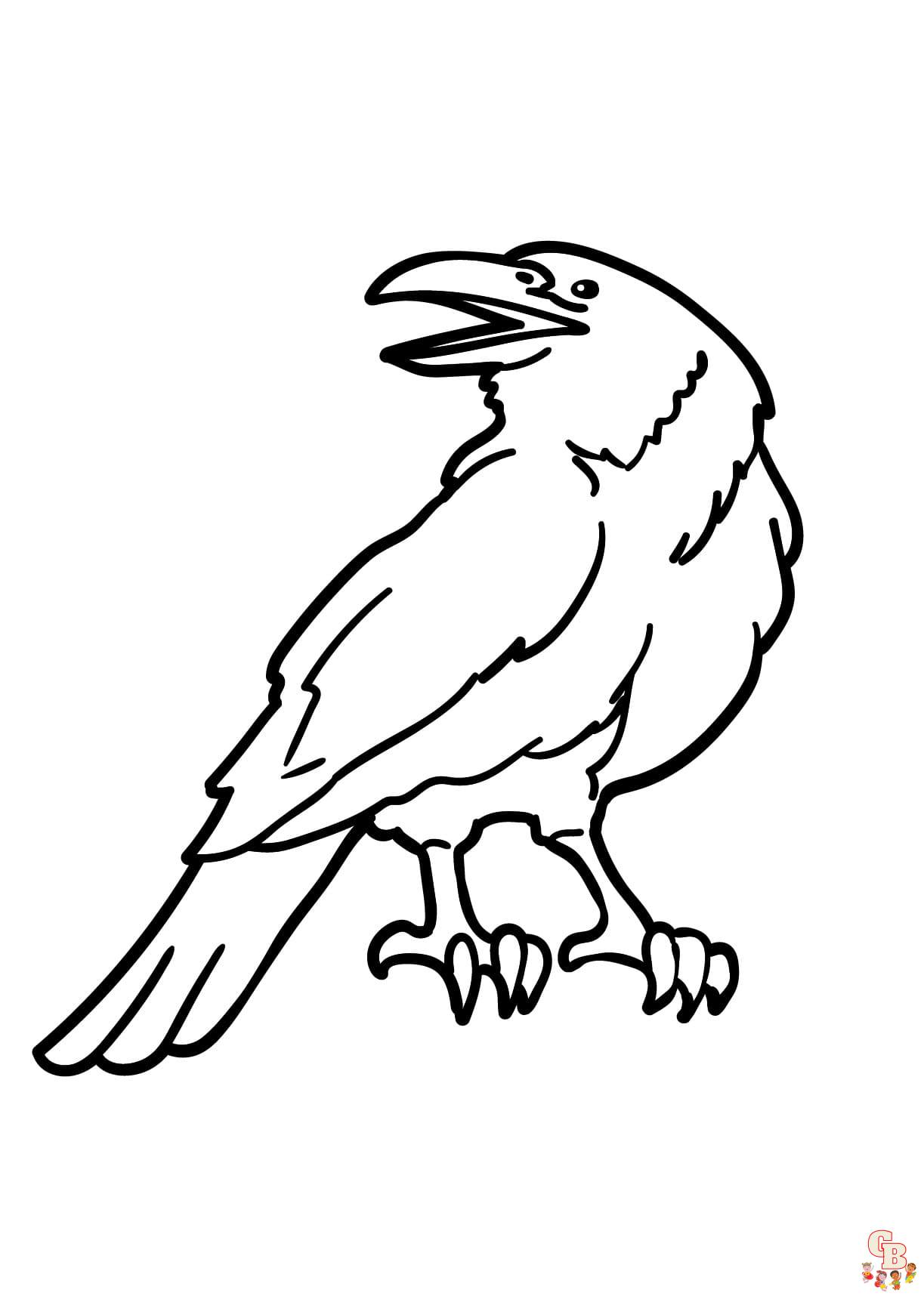 Raven Coloring Pages