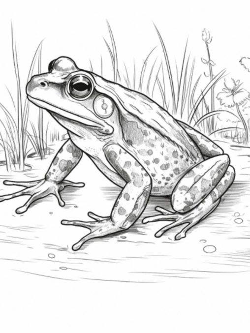 Free Printable Frog Coloring Pages by GBcoloring