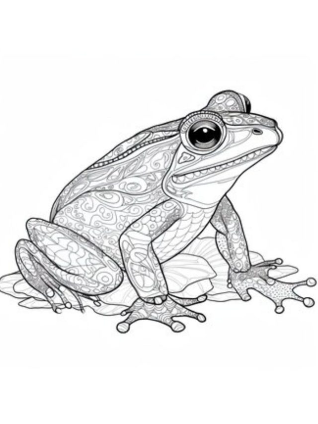 Free Printable Frog Coloring Pages by GBcoloring