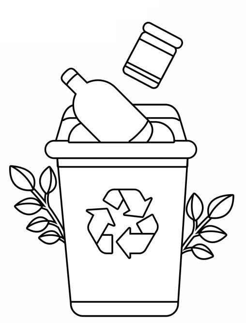 Printable Recycling Coloring Pages Free For Kids And Adults