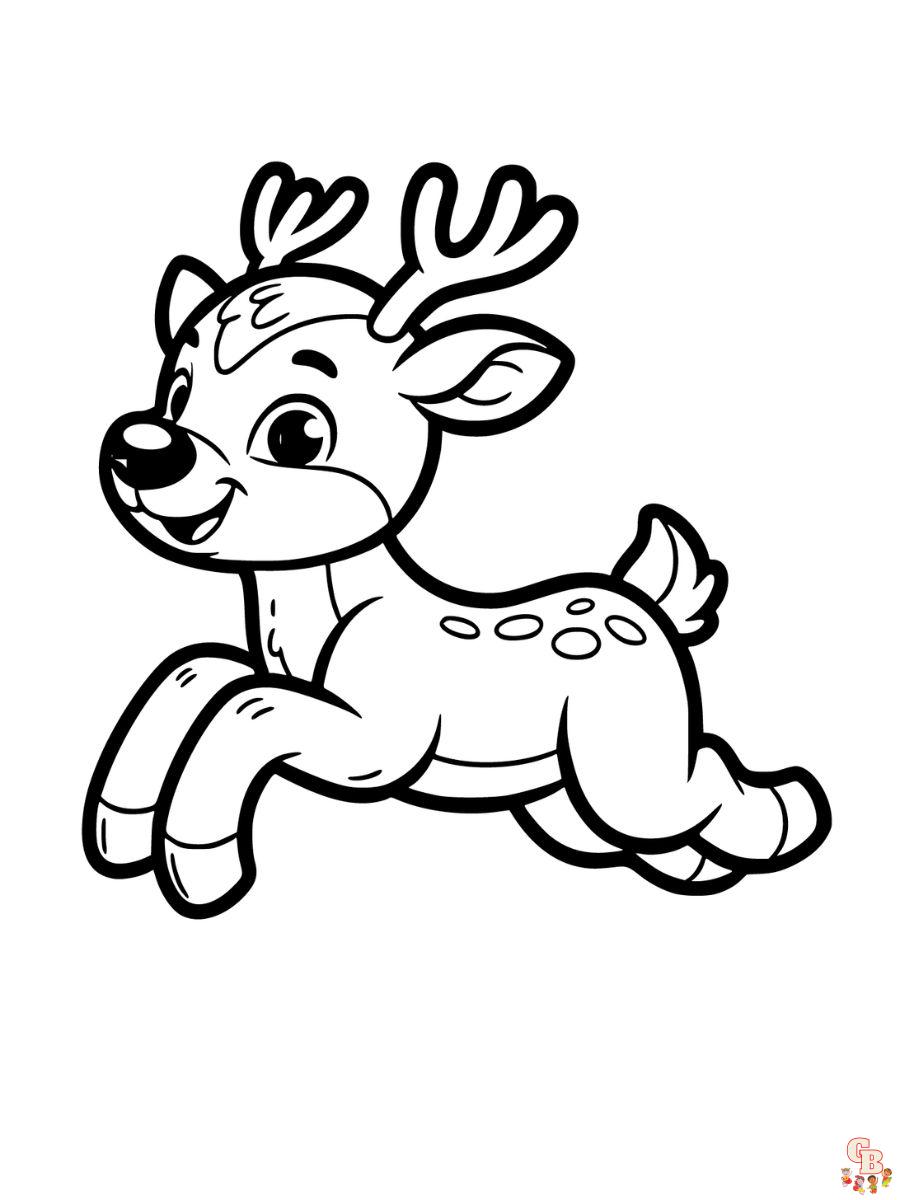 Christmas Reindeer Coloring Pages