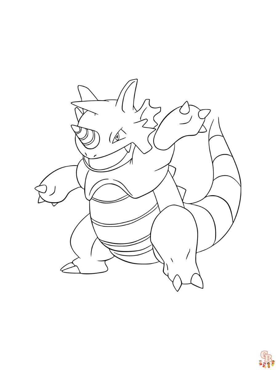Rhydon coloring pages