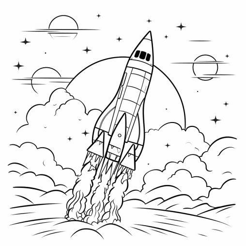 Printable Rocket Coloring Pages Free For Kids And Adults