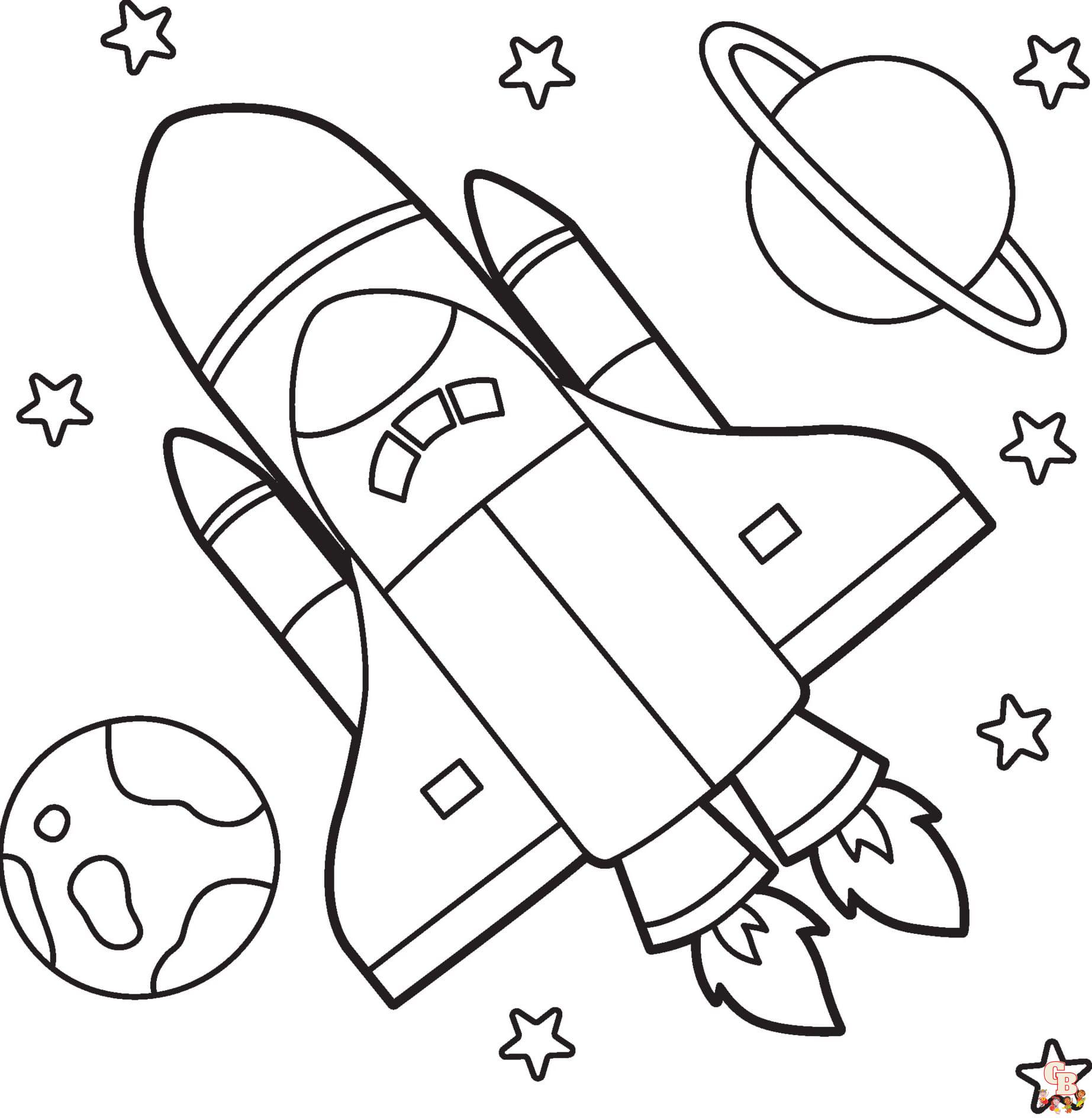 Rocket coloring pages printable free