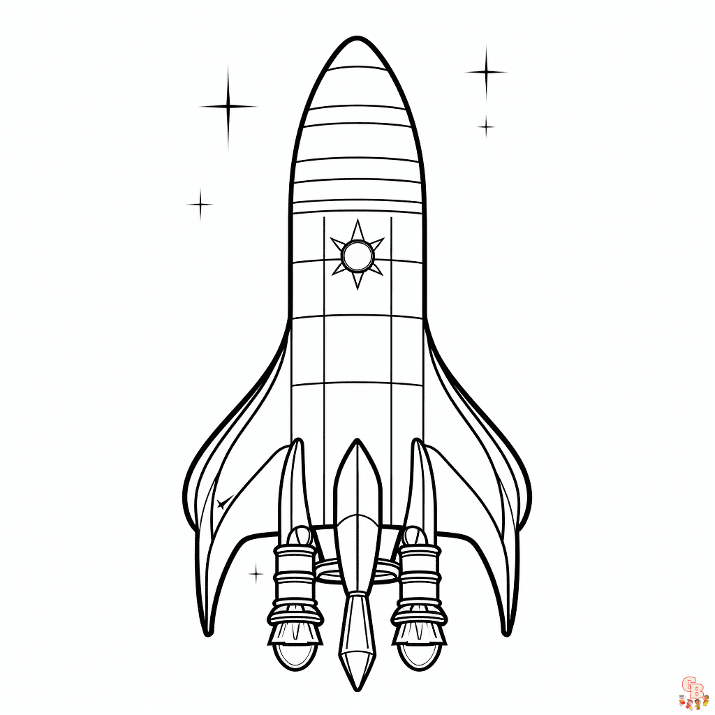 Rocket coloring pages printable