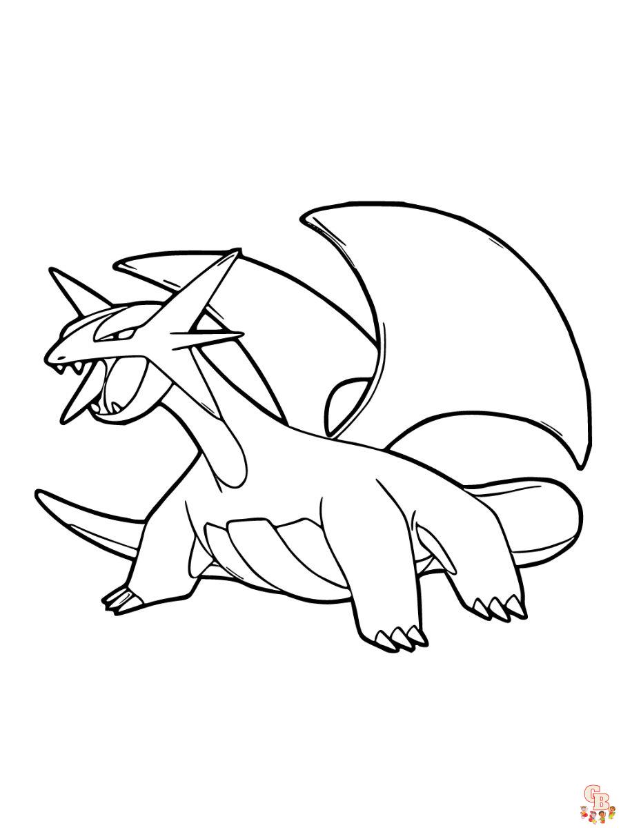 Salamence coloring pages