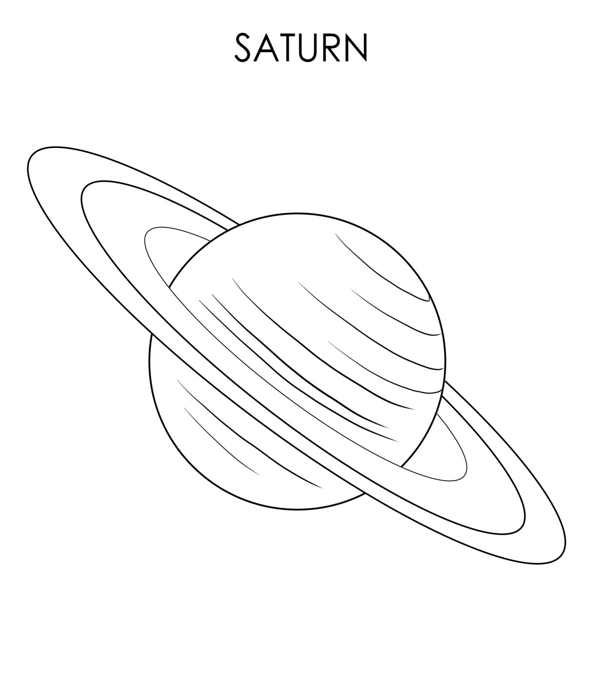 Printable Saturn Coloring Pages Free For Kids And Adults