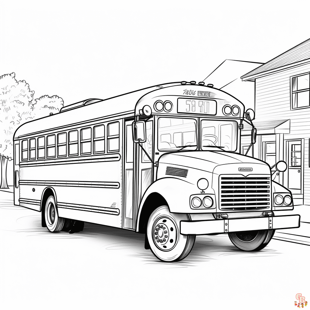 School bus coloring pages free printable