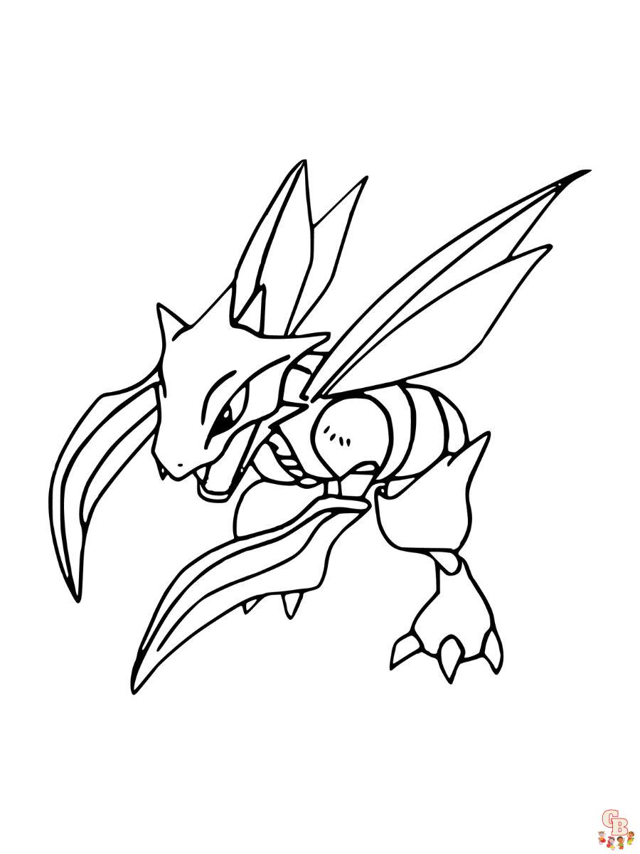 Scyther coloring pages