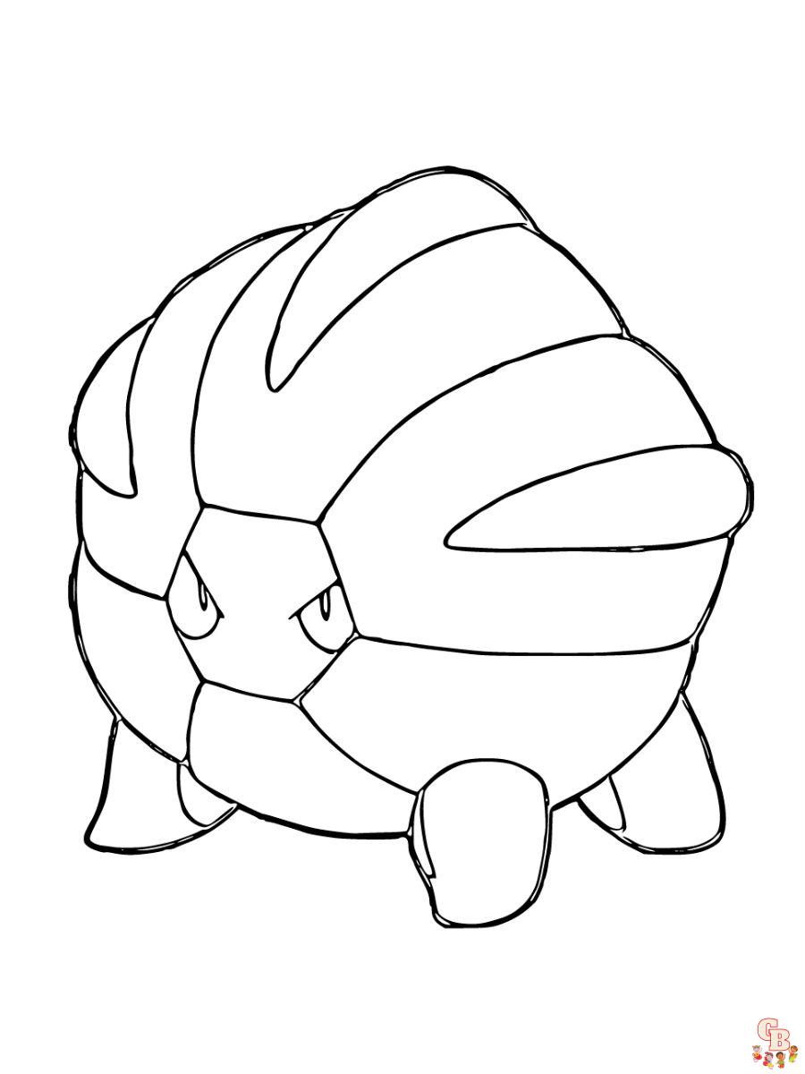 Shelgon coloring pages