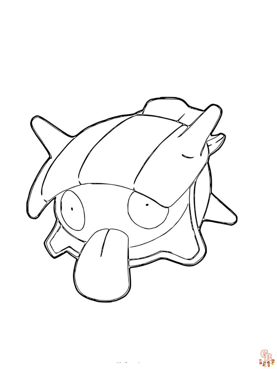 Shellder coloring pages