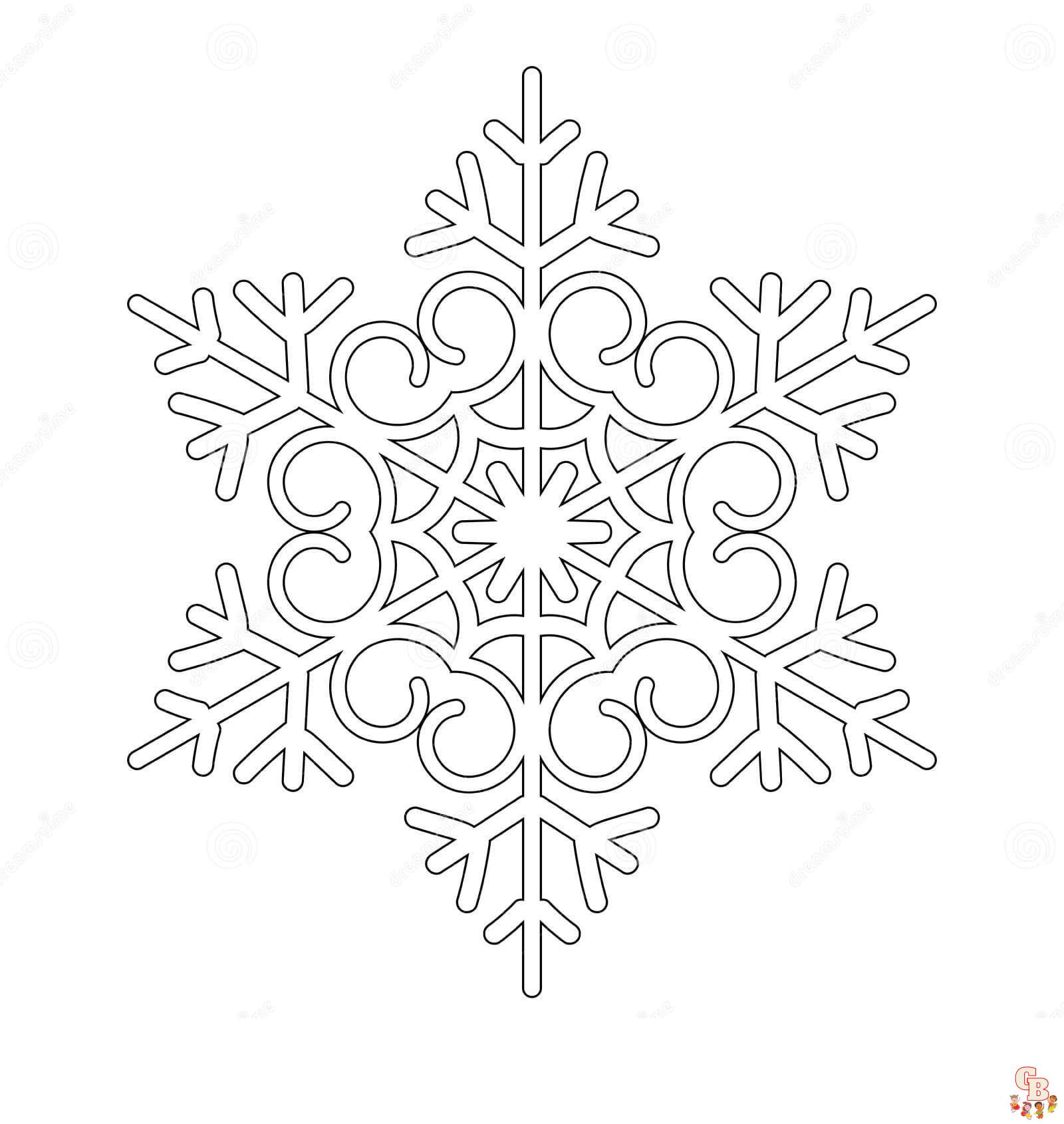 Snowflake coloring pages free