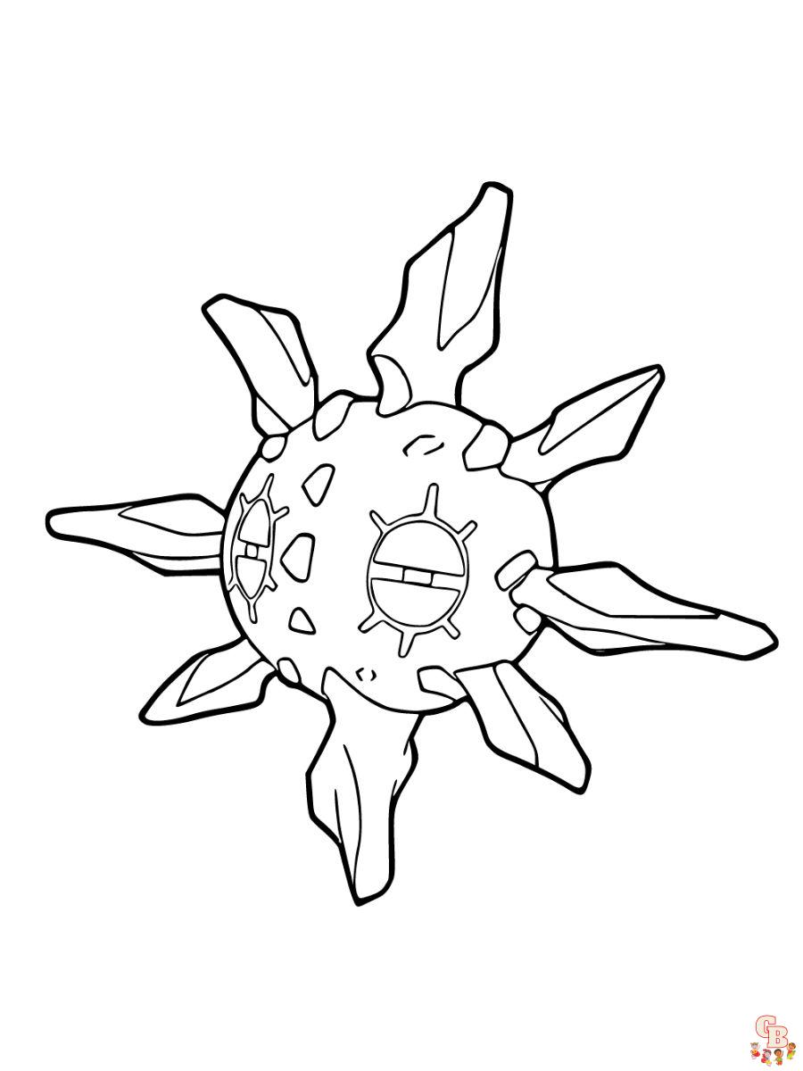 Solrock coloring pages