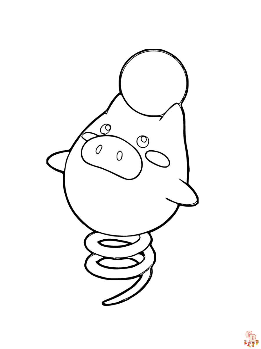 Spoink coloring pages