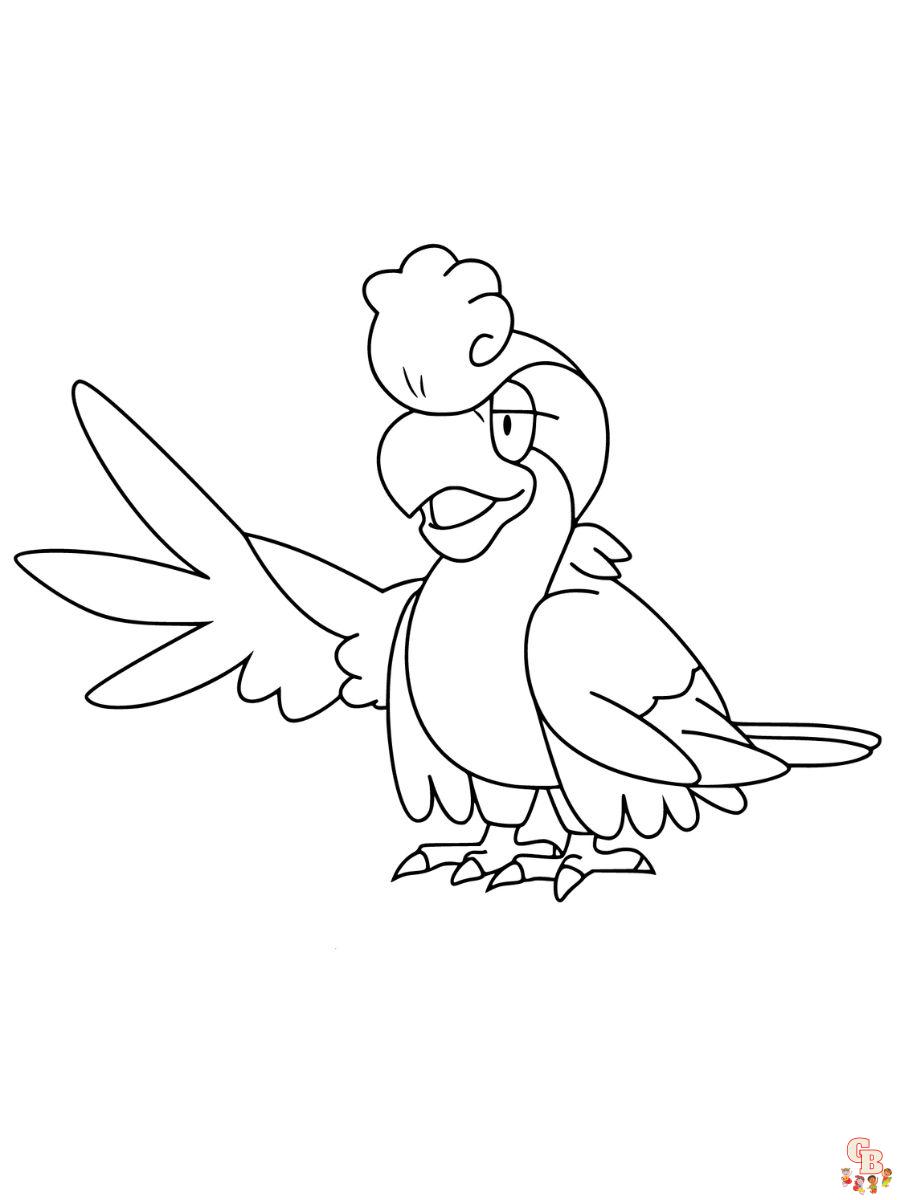 Squawkabilly coloring page
