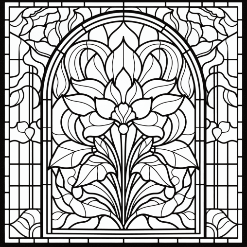 Printable Stained Glass Coloring Pages Free For Kids And Adults