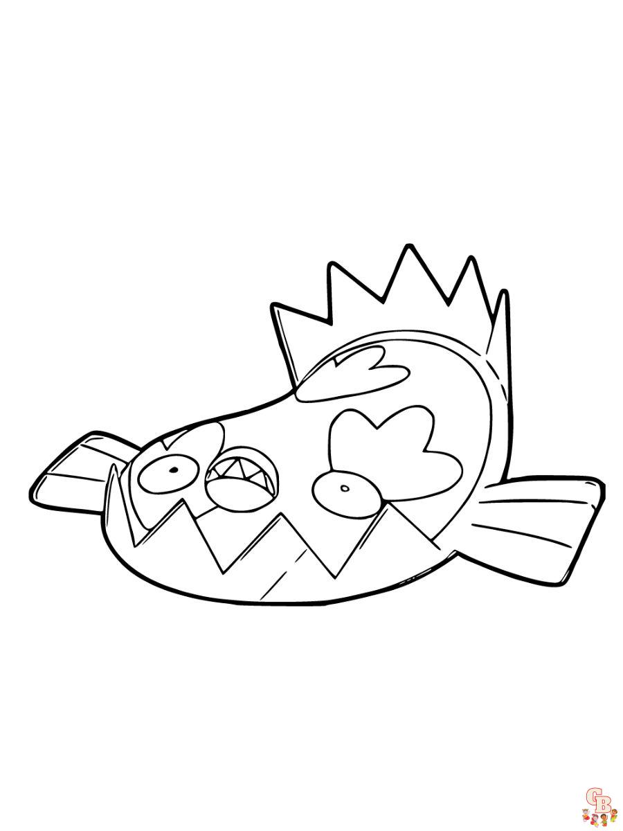 Stunfisk coloring page