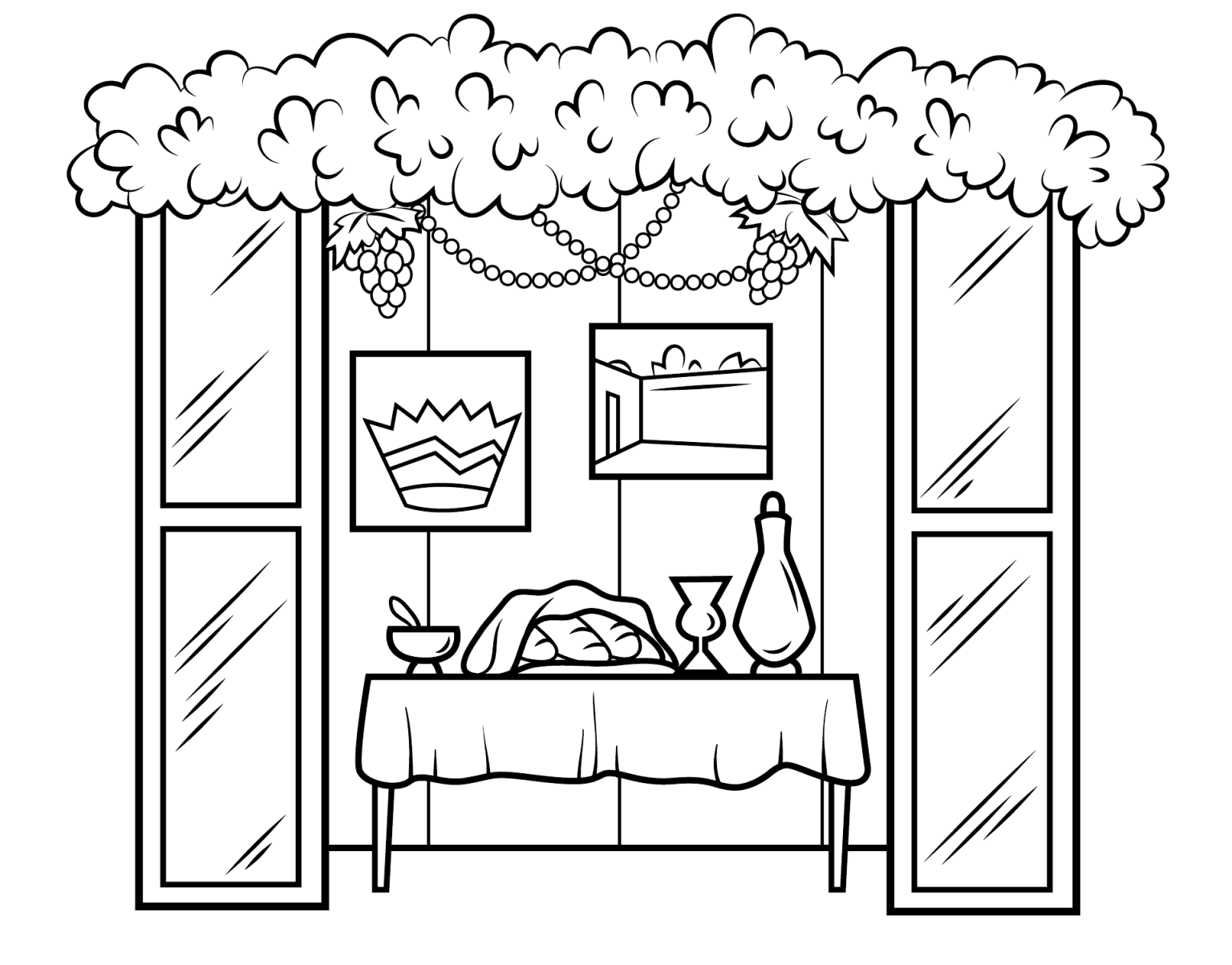 Printable Sukkot Coloring Pages Free For Kids And Adults