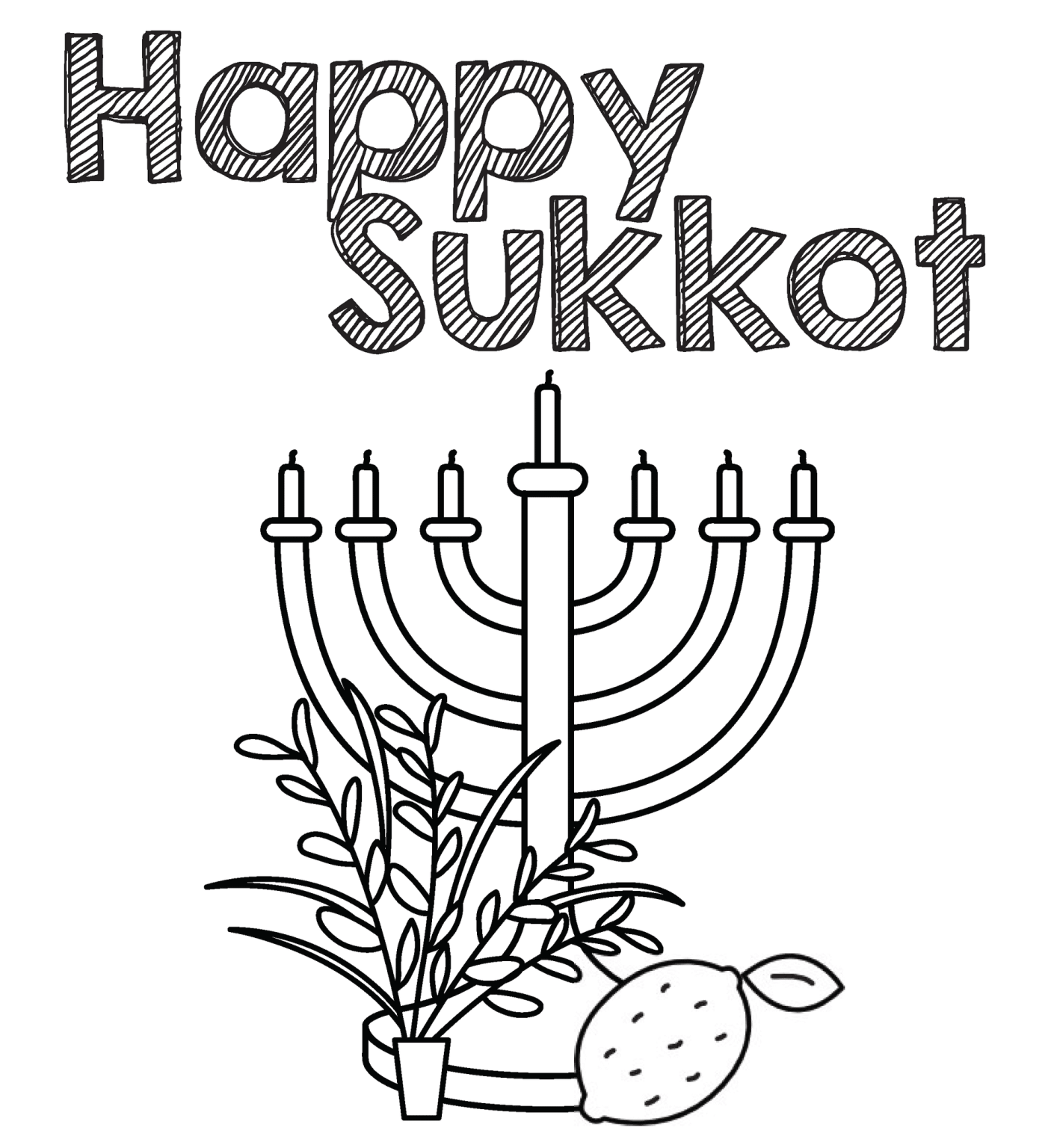 Printable Sukkot Coloring Pages Free For Kids And Adults