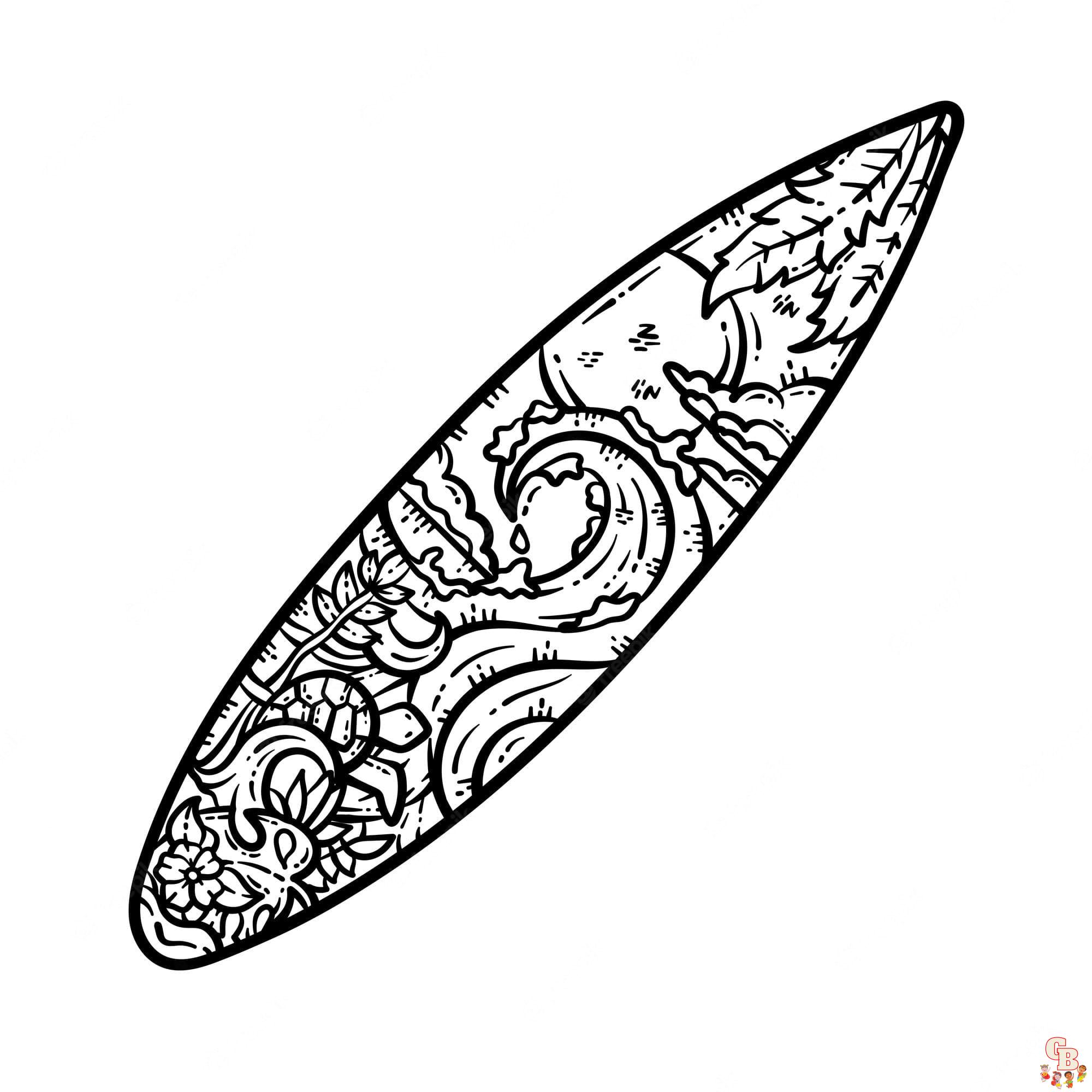 Surfboard Coloring Pages
