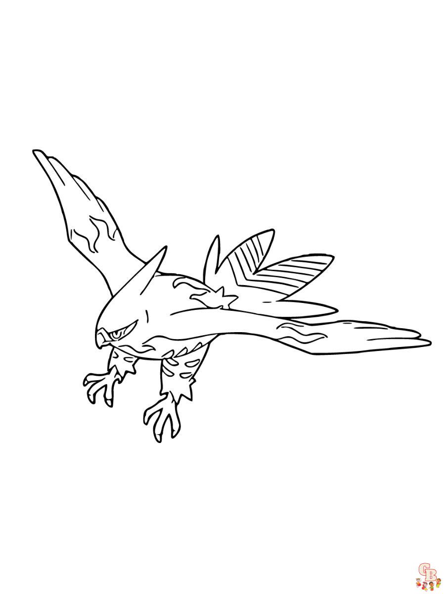 Talonflame coloring page