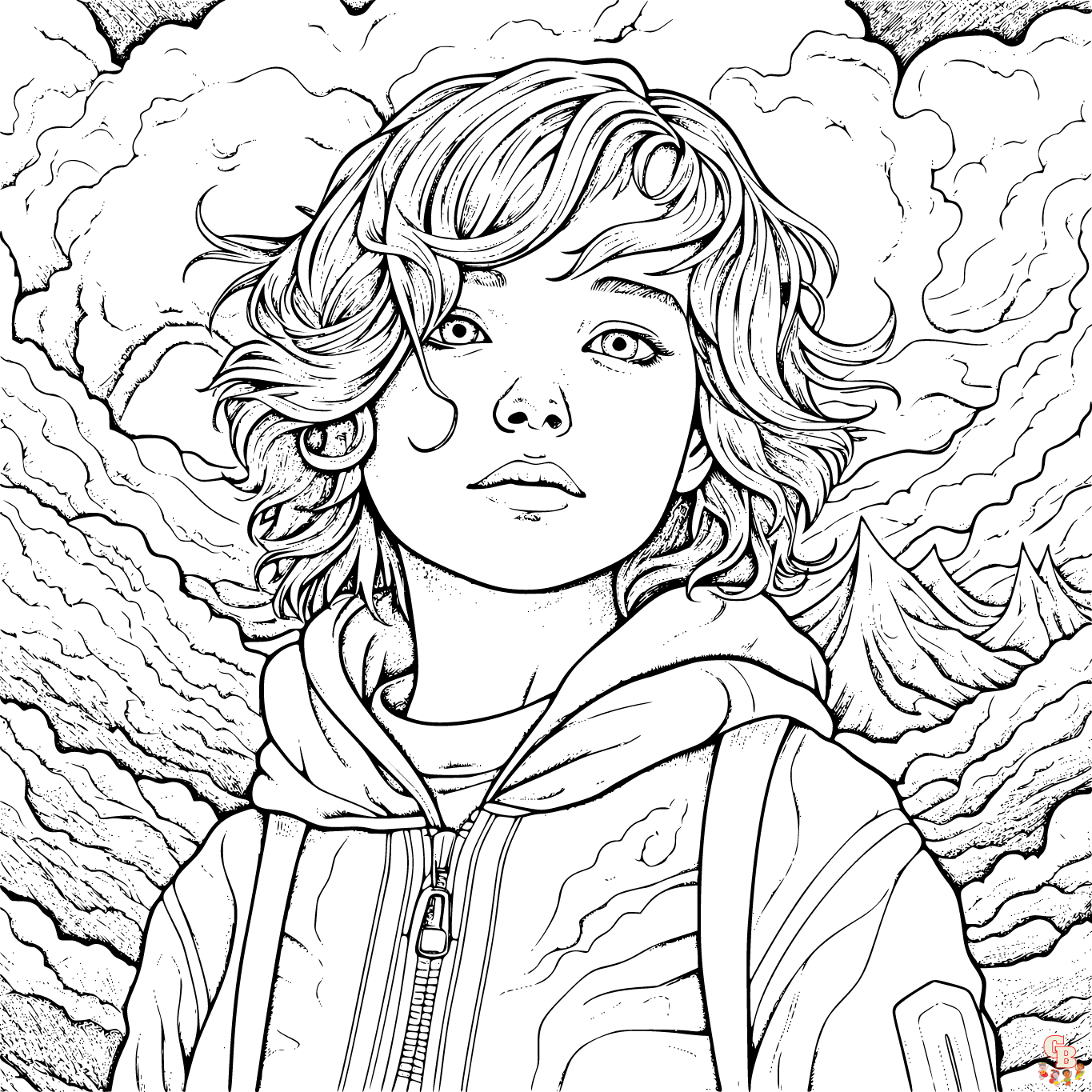 Teenage coloring page printable free