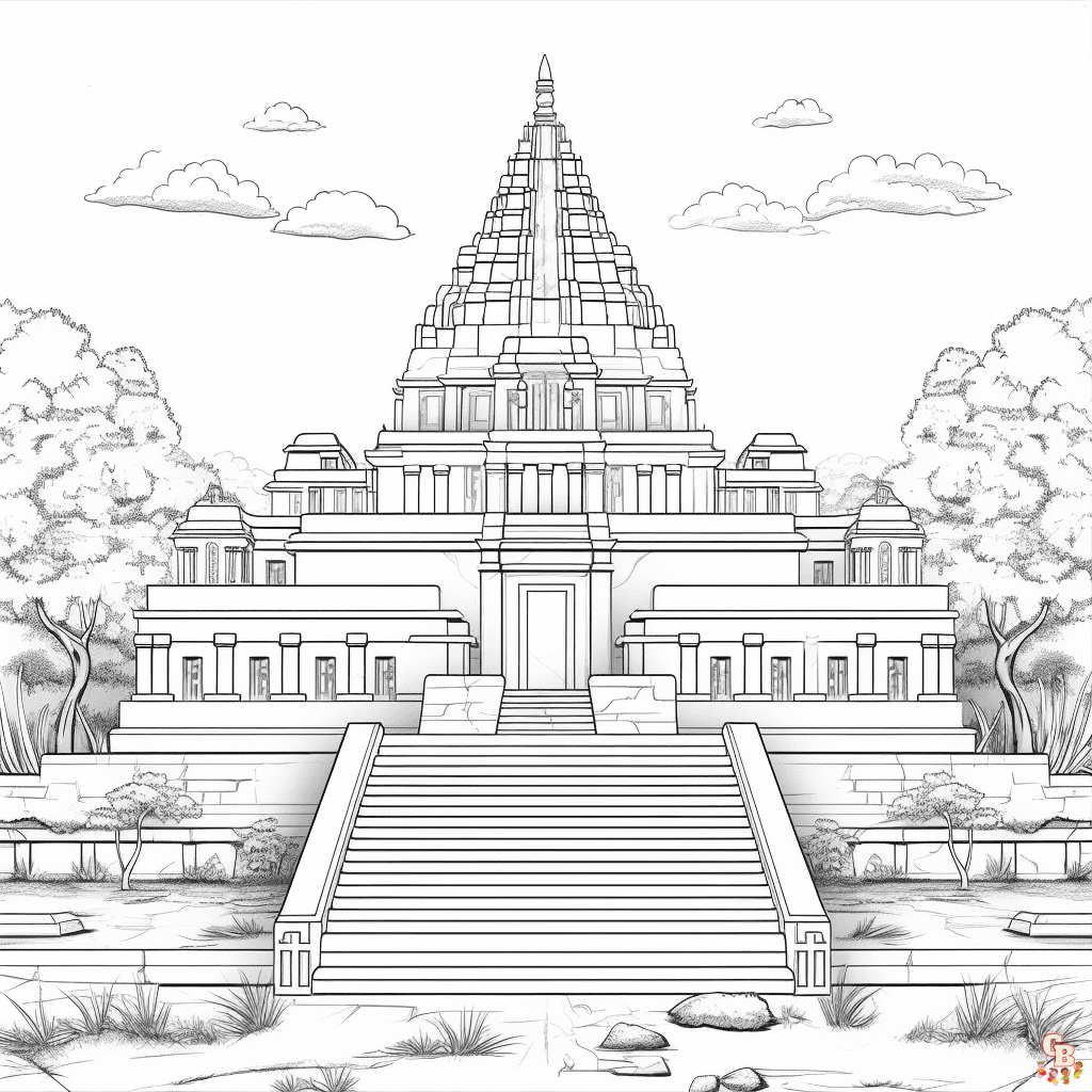 Temple Coloring Pages