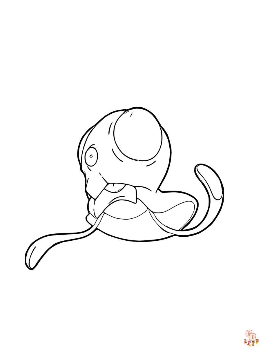 Tentacool coloring pages