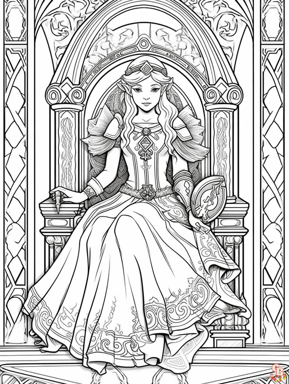 The Legend of Zelda coloring pages printable