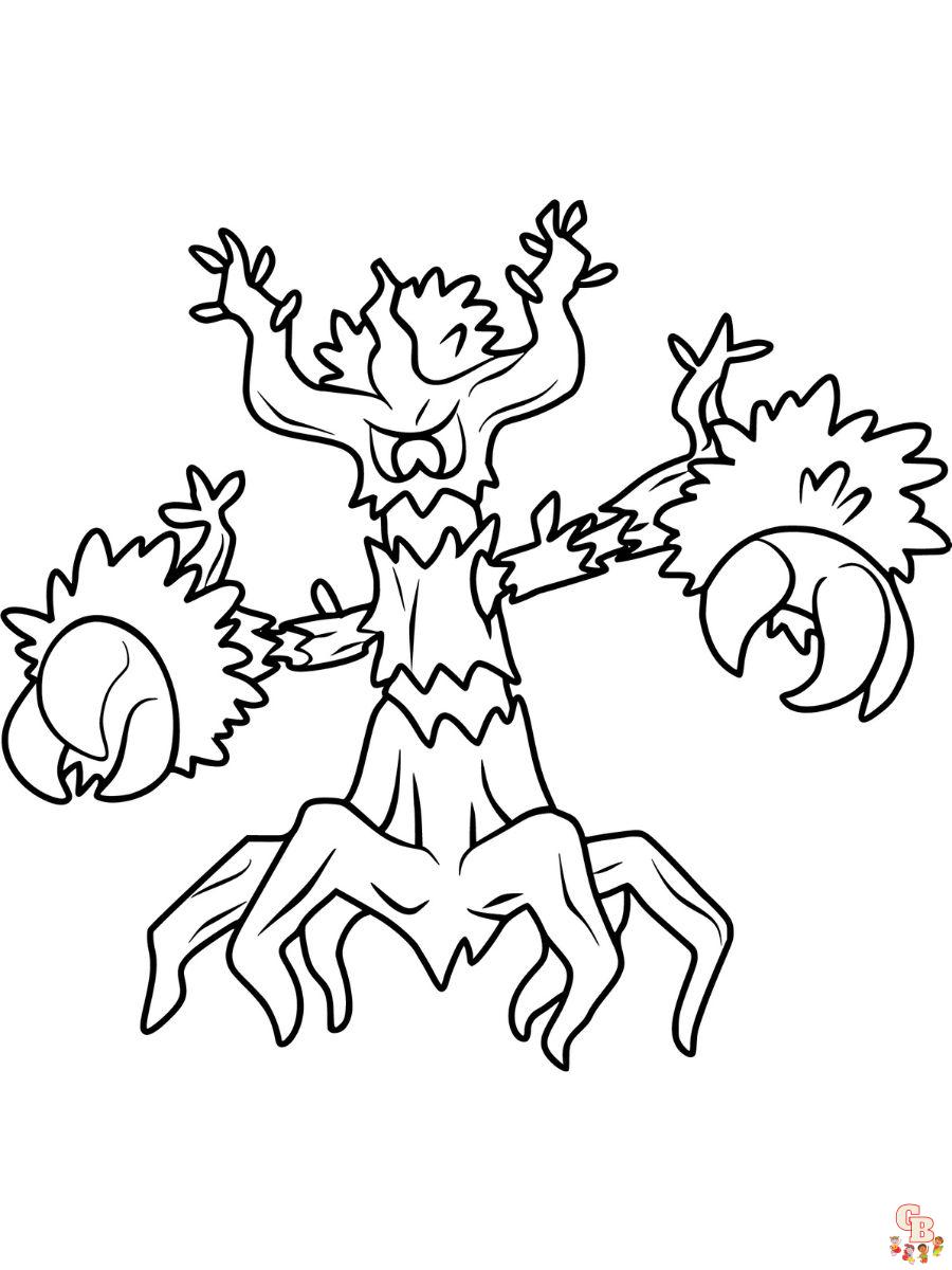 Trevenant coloring page