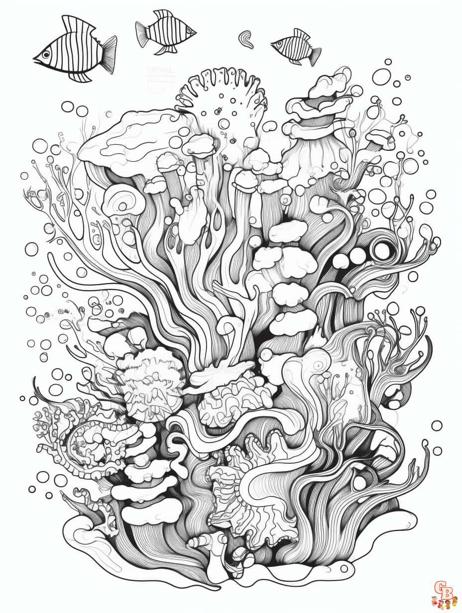 Under the Sea coloring pages easy