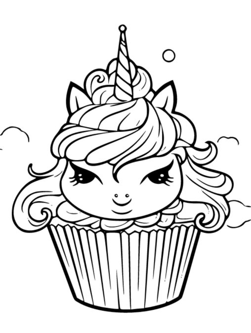 Cupcake Ausmalbilder: Lustige Zeichnungen für kleine Künstler!