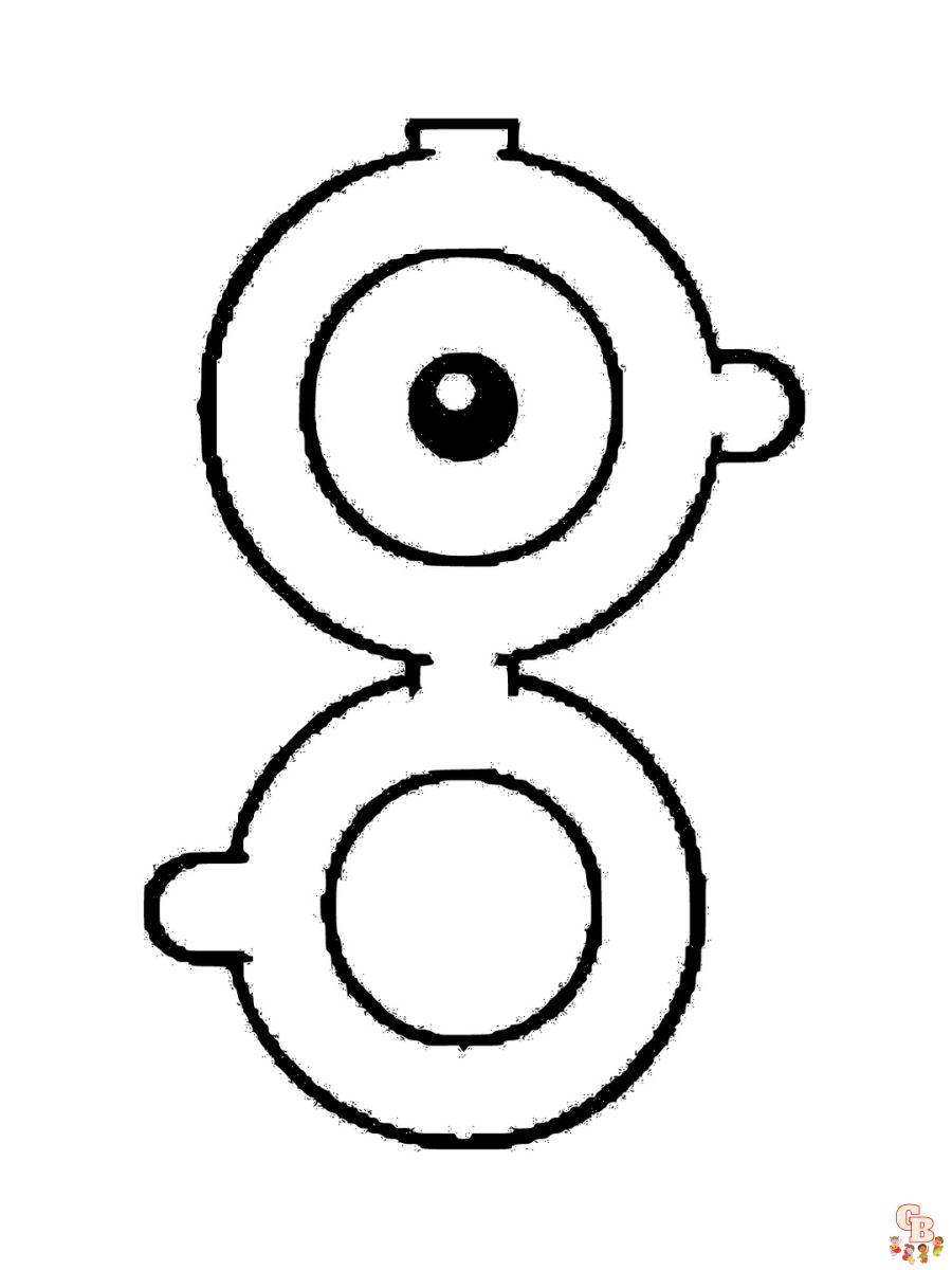 Unown coloring page