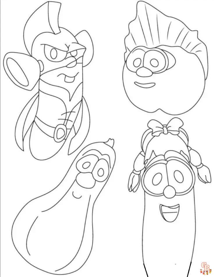 Printable Veggietales Coloring Pages Free For Kids And Adults