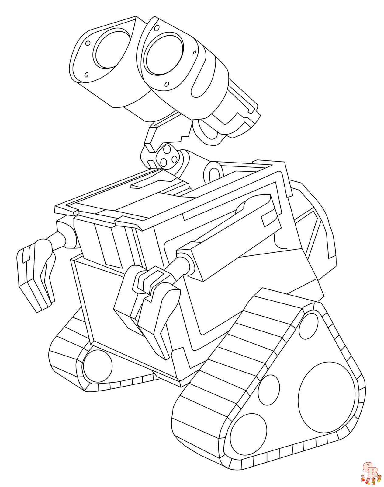Wall E coloring pages free